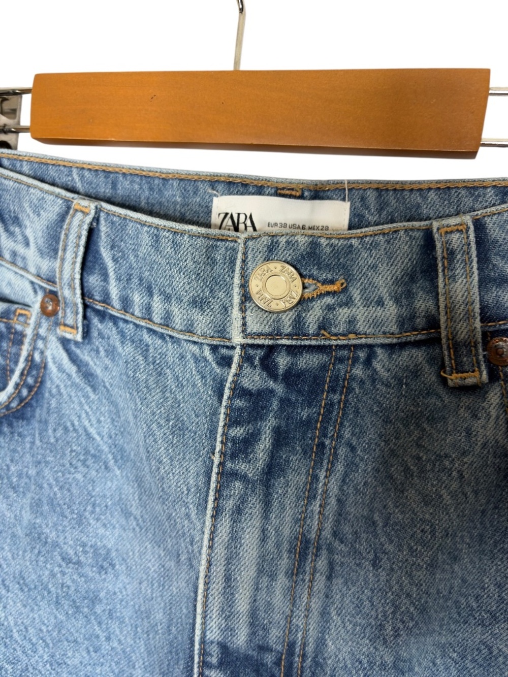 Straight Leg Blue Denim Jeans - Picture 3 of 9